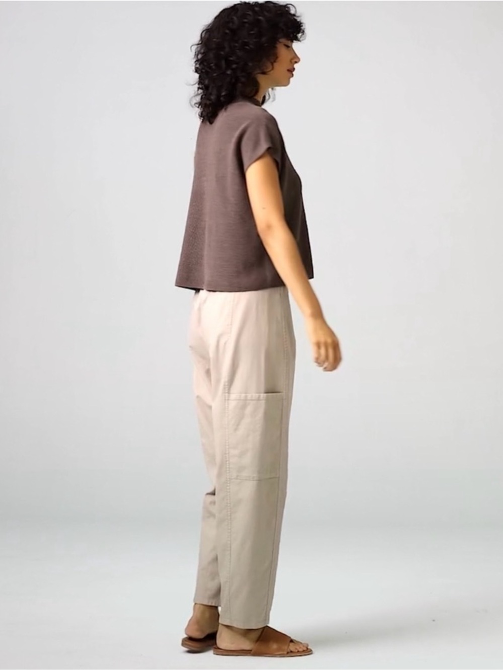 Eileen fisher Cotton Hemp Stretch Lantern Pant - Picture 4 of 8